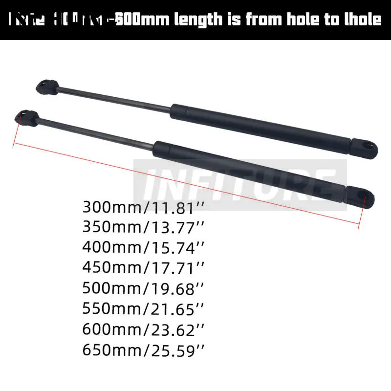 2pcs 300/350/400/450/500/550/600mm 1200N Car Gas Struts Spring Shocks Lift Supports RV Windows Storage Damper Camper Back Window