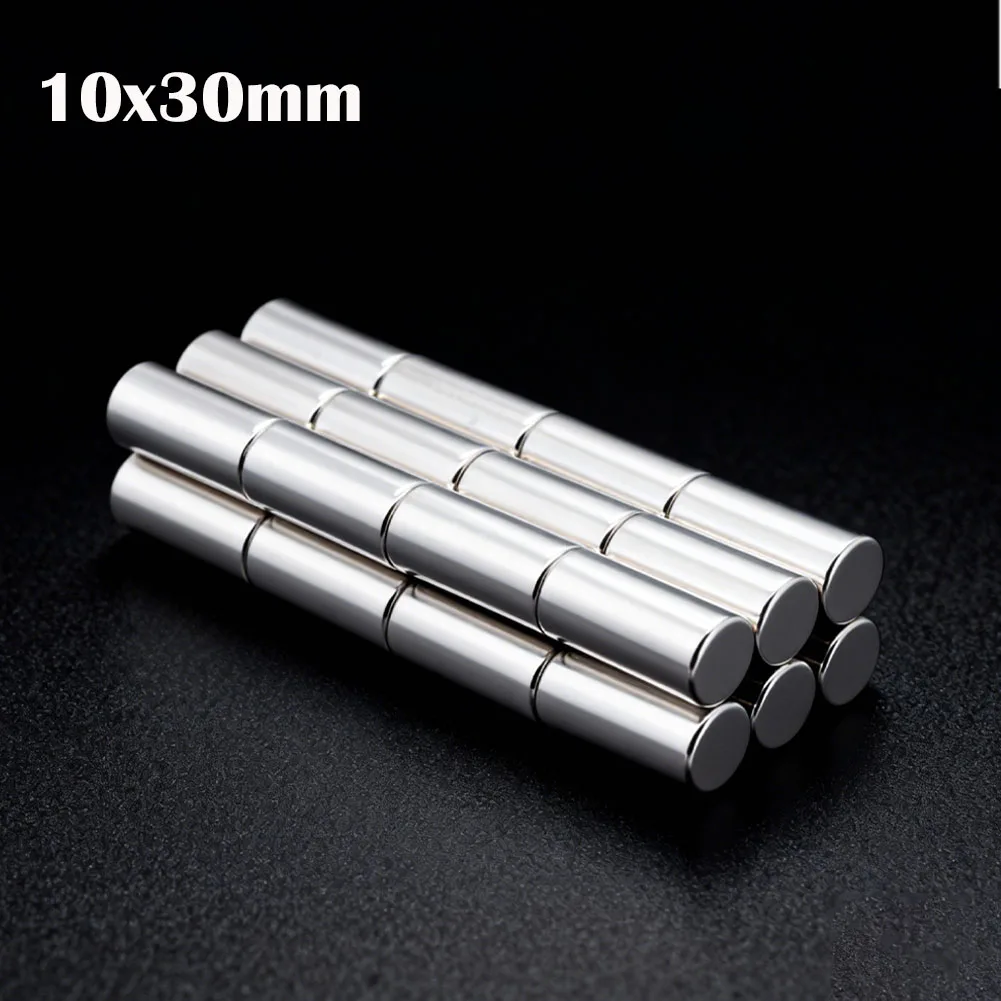 10-50Pcs 10x30mm Super Powerful Round Magnet Neodymium Magnets  N35 NdfeB Strong Magnet Permanent Magnetic Imanes Magnetic Sheet