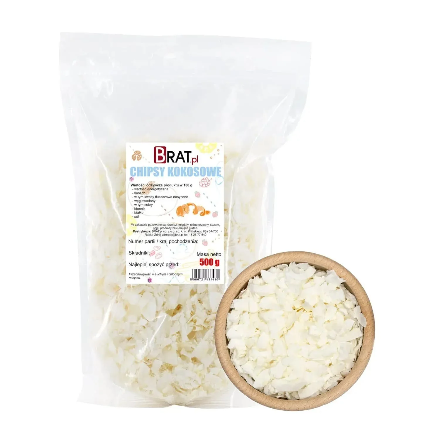 Chipsy kokosowe 500g