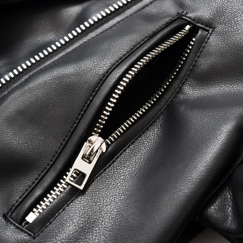 Luxury Soft Women‘s Leather Jacket Vintage Bomber Jacket Moto Biker Coat Windbreaker Spring Autumn Demi-season Jacket Outerwears