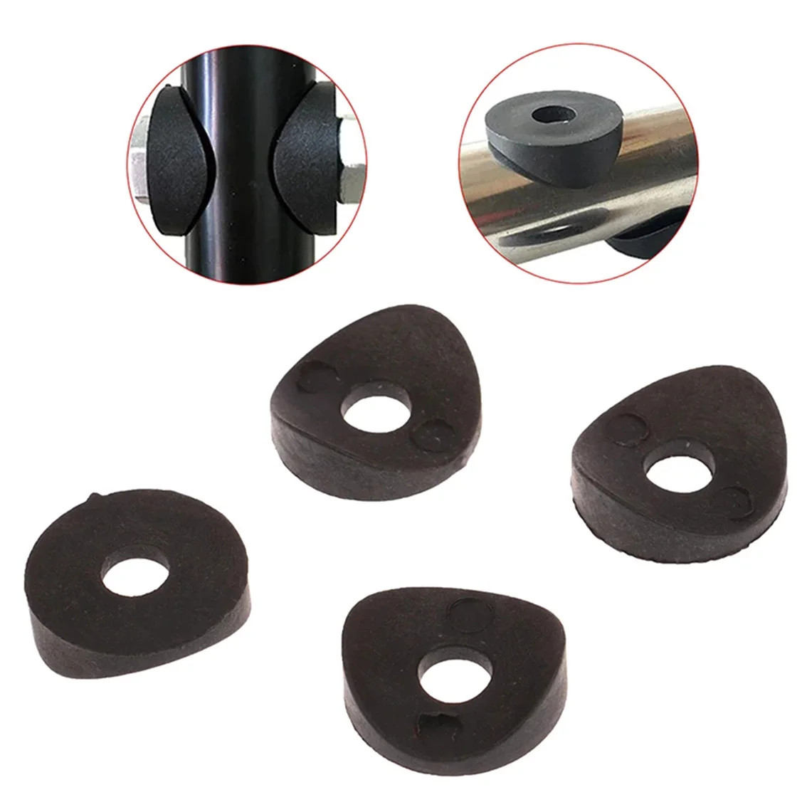 5-100pcs Duckbill Spacer 16/18/19/22/25mm Bore 6/8mm Hollow Joint Round Tube Chair Fastening Washer Piece Plastic Curved Spacer