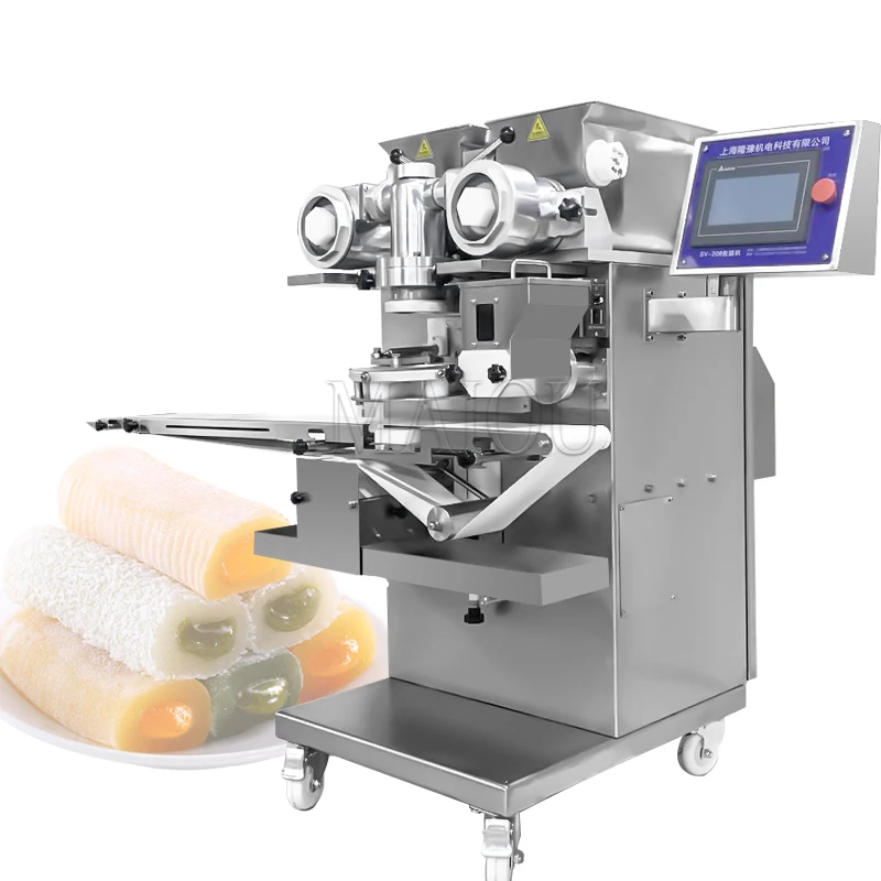 Mochi Ice Cream Encrusting Machine Automatic Sweet Meat Ball Encrusting Forming Machine
