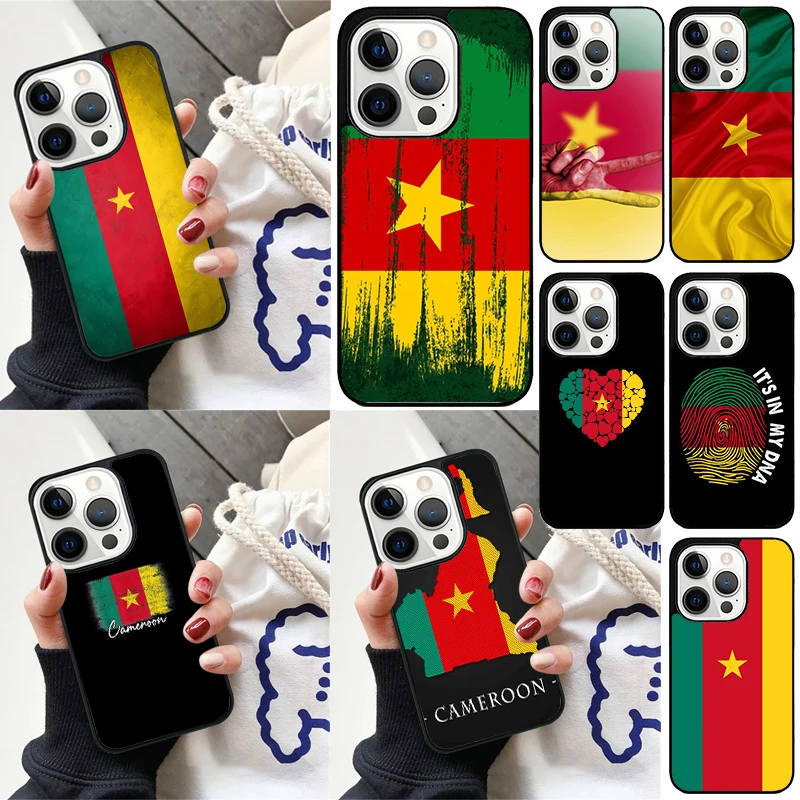 Republic of Cameroon Flag Cover For iPhone 16 13 14 15 Pro Max 12 Mini 11 15 Pro Max 6 7 8 Plus Max SE 2020 Phone Case