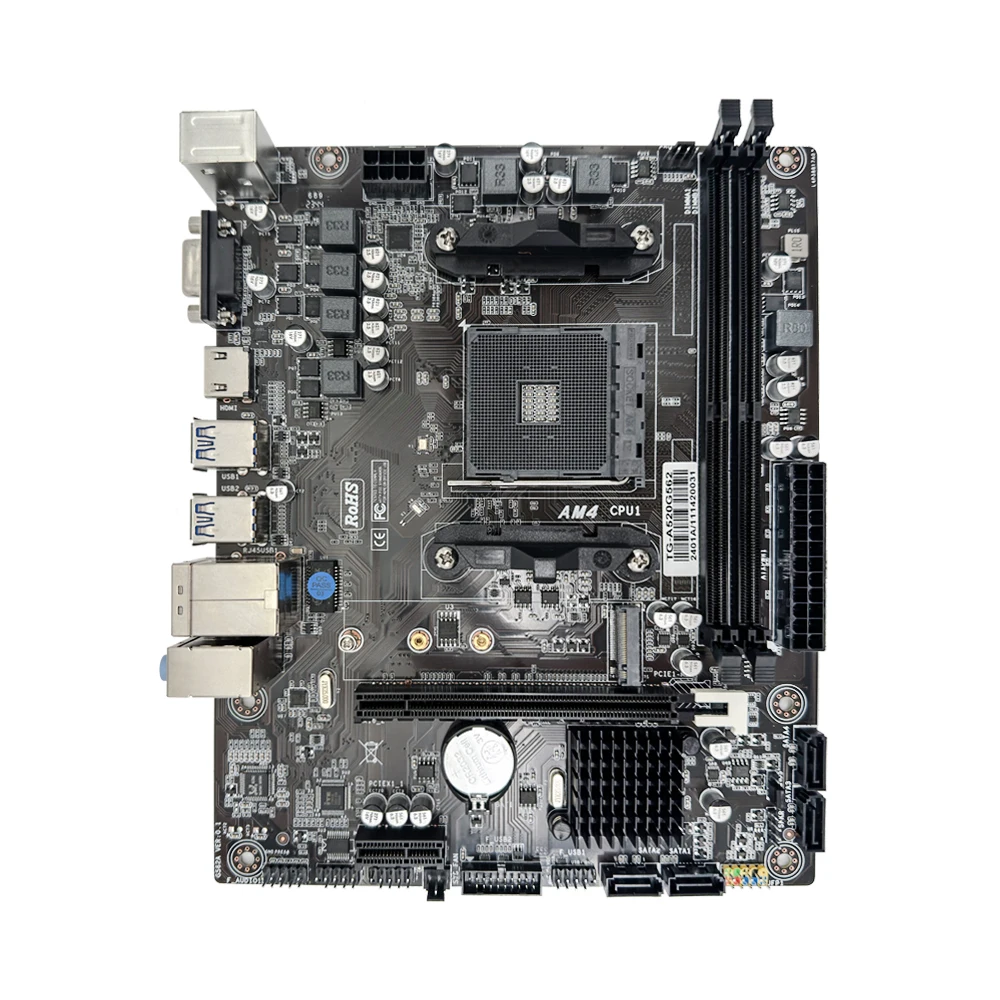 MOUGOL A520M AMD AM4 Motherboard Support Ryzen ( 3600 4650G 5500 5500G 5600 5600G 5600X 5800X) M.2 NVME Dual Channel DDR4 RAM