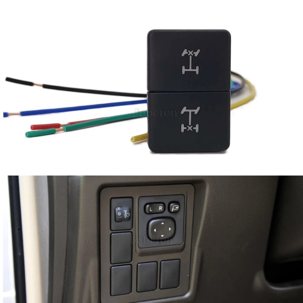 

Dual Key Switch Car Front Diff Rear Differential Dual-Switch Push Button with Wire for Toyota Camry Corolla Prius PRADO