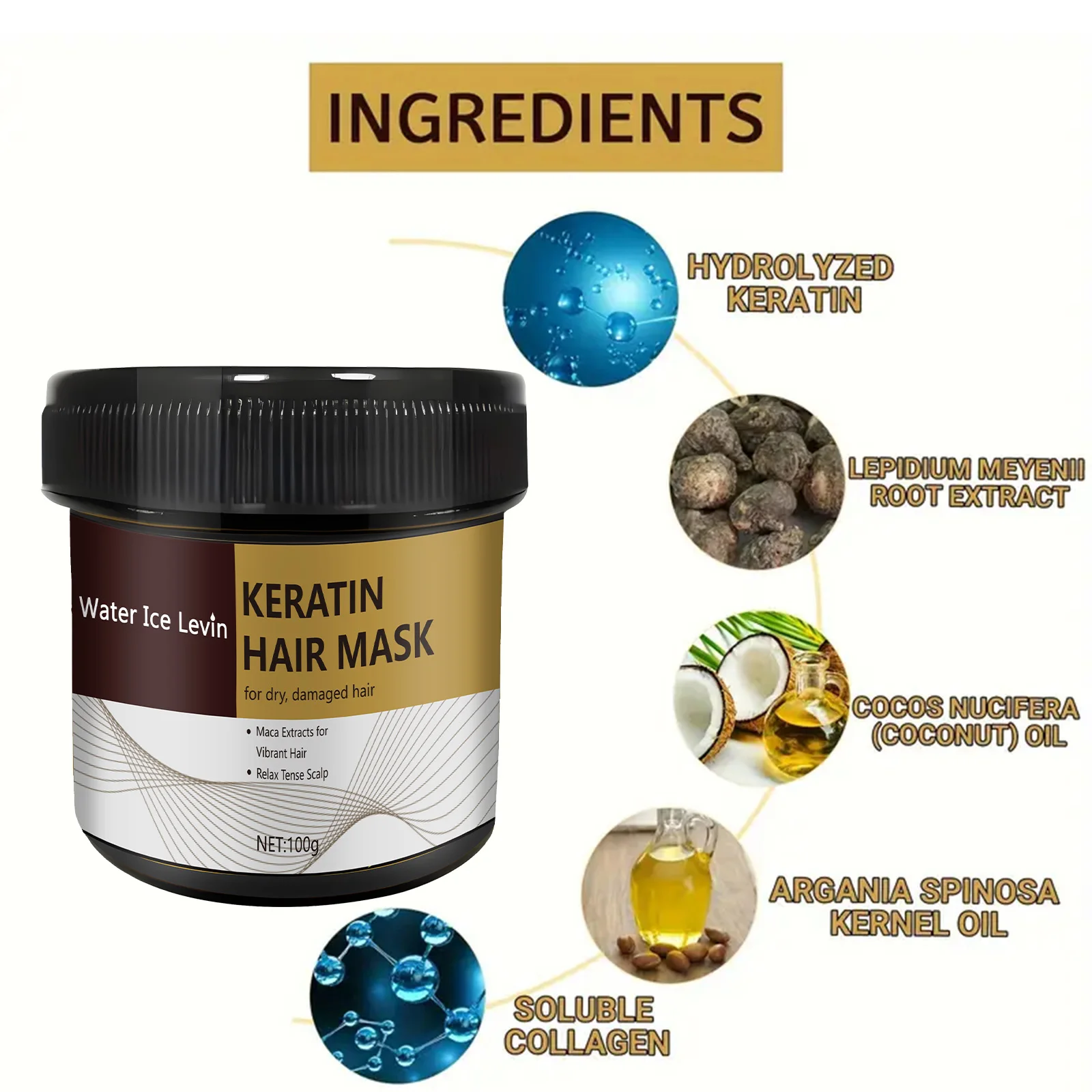 Magical Keratin Hair Mask For Maltreated Hair 9Seconds Repairing Damaged Frizzy Hairs Smoothing Nourish Straightening Hair Care