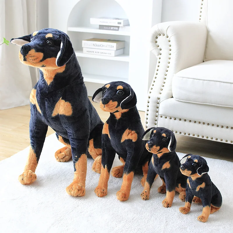 Cartoon Real Life Dogs Plush Toy Standing Collie Spot Dog Stuffed Soft Simulation Animal Dolls for Children Boys Gifts