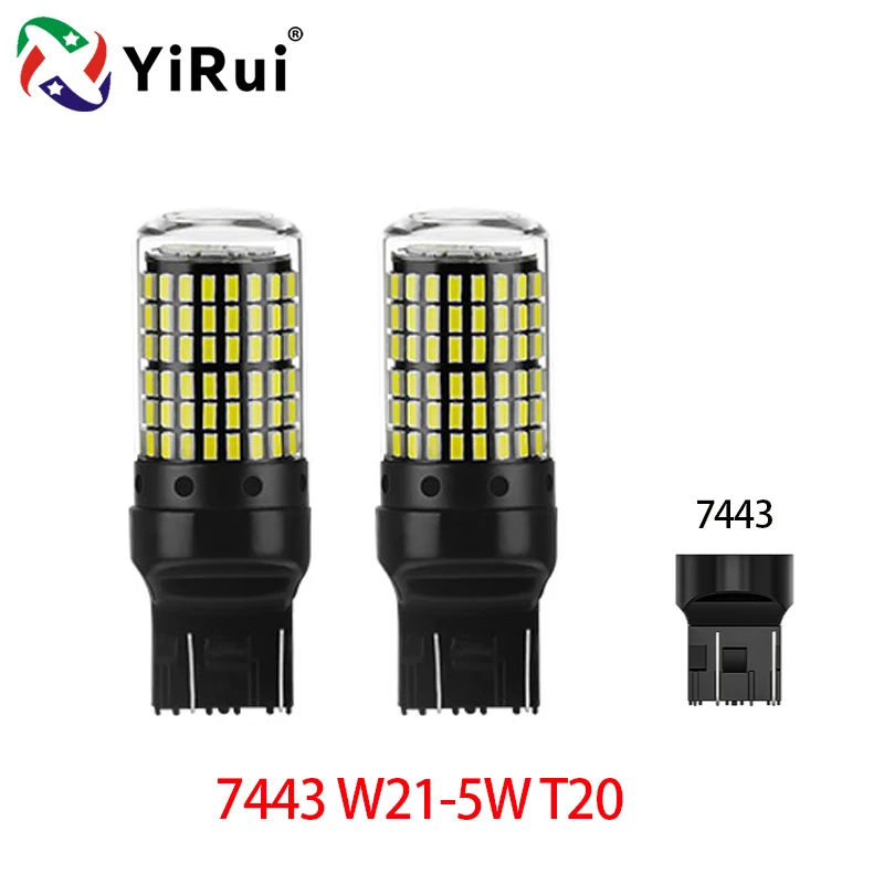 YiRui 2 stuks 12-48V Nieuwe Led-lampen 144smd Lamp Reverse Richtingaanwijzer BA15S P21W BAU15S PY21W 7440 W21W P21/5W 1157 BAY15D - afbeelding 1