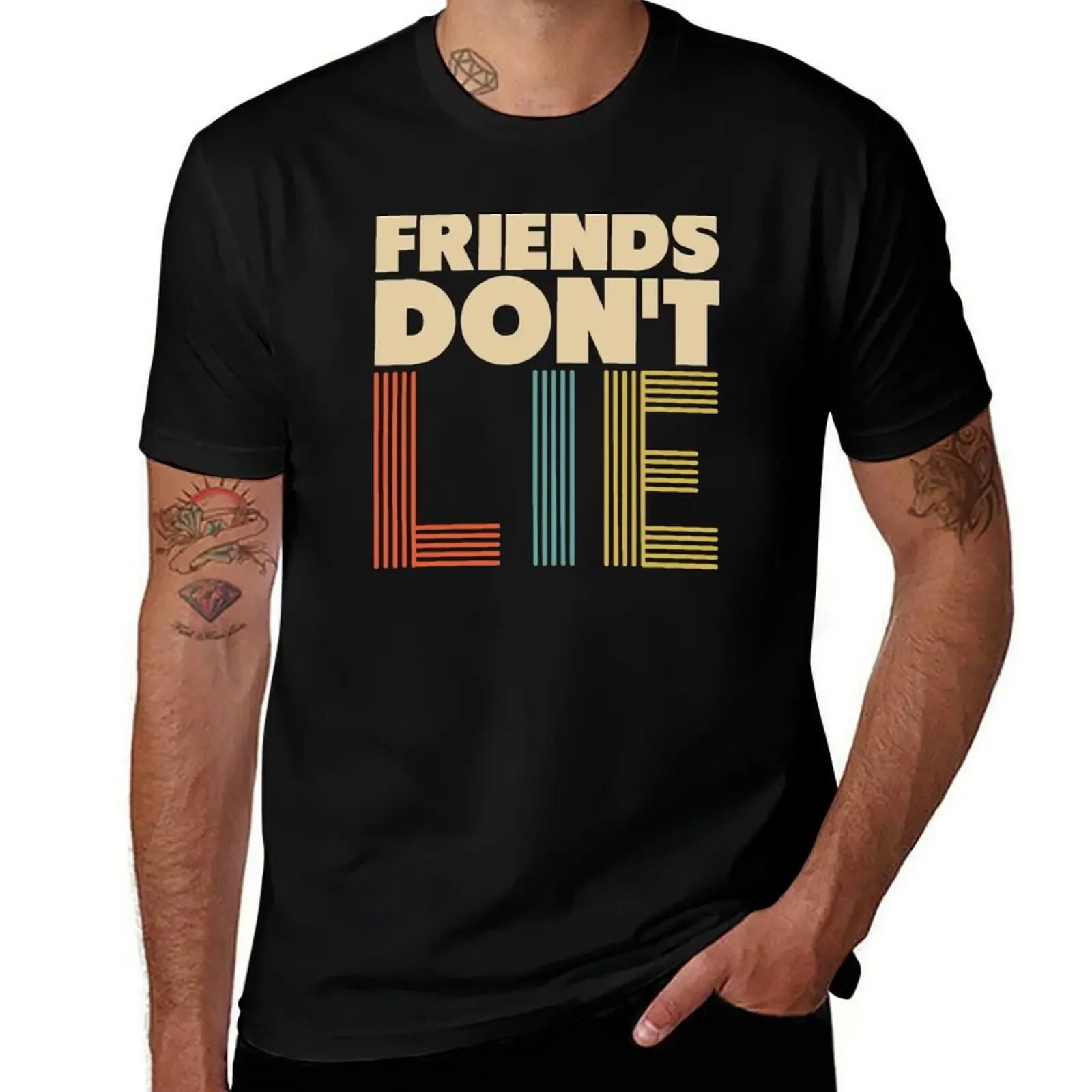 Friends Don't Lie T-Shirt sports fans korean fashion Men's t shirts