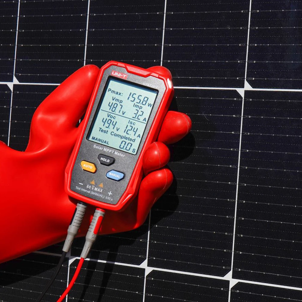 Imagem -04 - Uni-t-mppt Medidor Solar Módulo pv Tester Potência Máxima Tensão de Circuito Aberto Corrente de Curto-circuito Teste Lmp Vmp Ut673pv 5800w