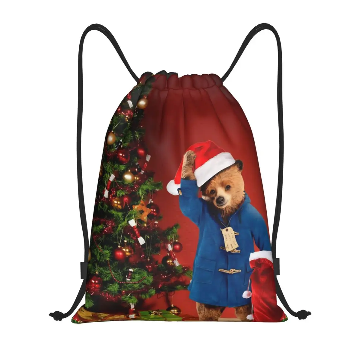 

Милый рюкзак Paddington с бурым медведем на шнурке, спортивный рюкзак для спортзала, водонепроницаемые сумки на шнурке для тренировок