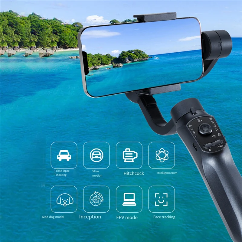 SCLS F10 3 軸ハンドヘルドジンバルスマートフォンスタビライザー携帯電話 Selfie スティック電話 Vlog 手ぶれ補正ビデオ録画耐久性