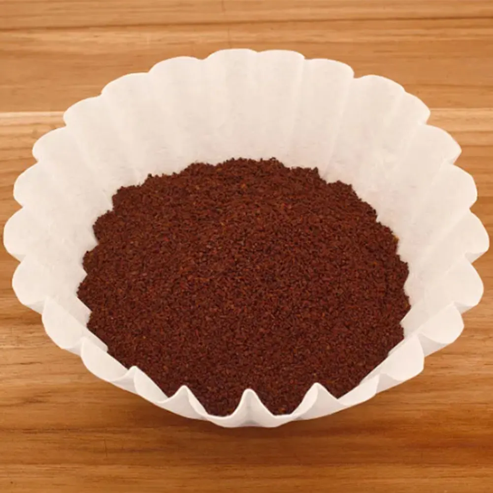 50/100 قطعة سلة مرشحات القهوة استبدال ورق القهوة الأبيض جراب القهوة ورقة مرشحات المتاح لصانعي القهوة 8-12 كوب #3