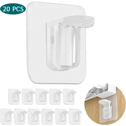 20PCS Strong Self Adhesive Shelf Bracket Support Peg Sticky Angle Brace No Drill for Closet Cabinet Wardrobe Shelve Board Holder