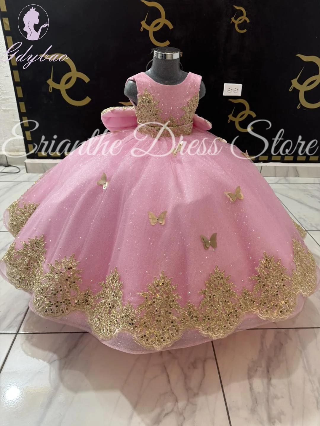 

Платье с цветочным узором для девочек на свадьбу, тюлевое кружевное платье с аппликацией без рукавов и бантом, детское платье для первого евхаристического дня рождения по индивидуальному заказу