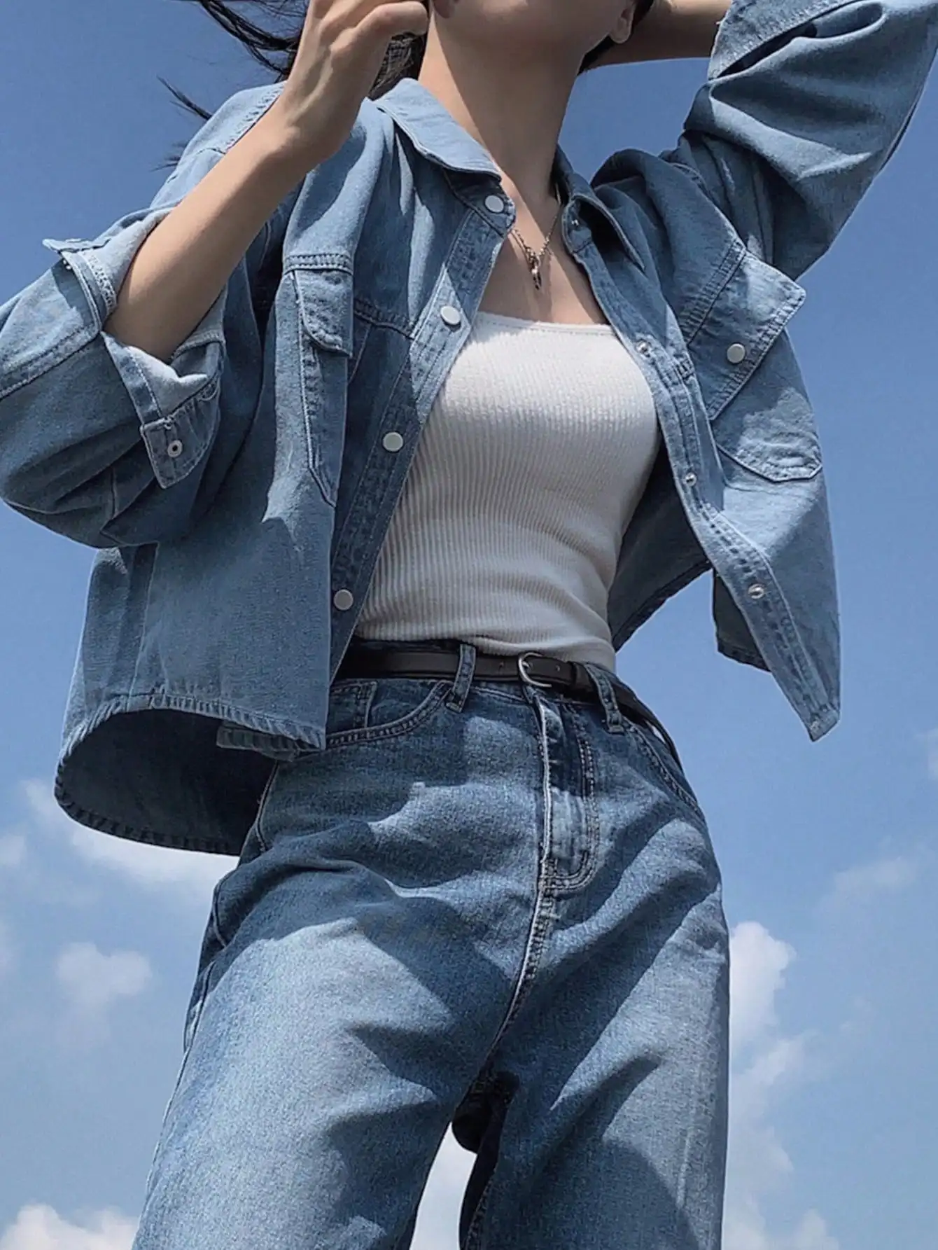 French High-End Denim Jacket for Women 2024 New Spring and Autum Petite Cool and Sassy Outer Top for Age Reduction