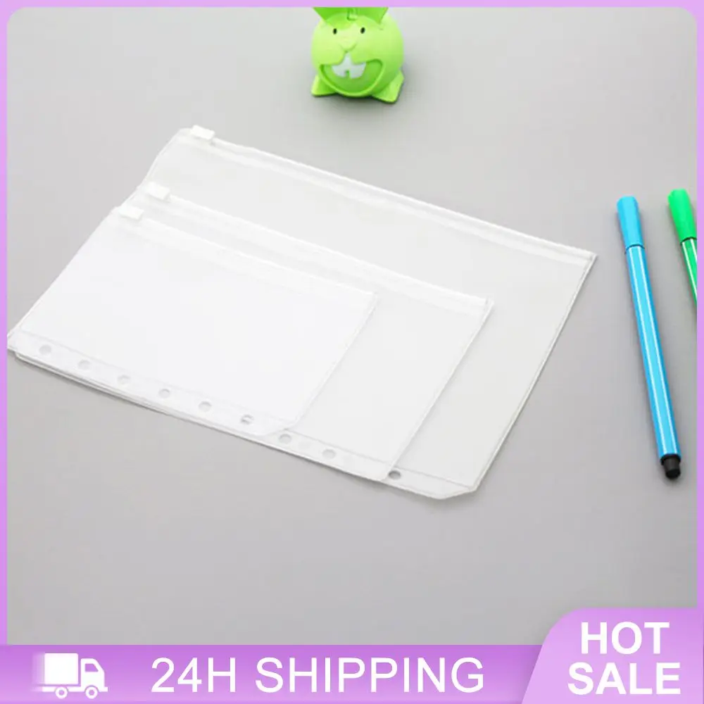 Прозрачные папки на молнии из ПВХ, с кольцом-держателем