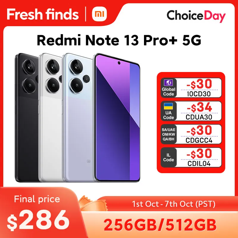 [Światowa premiera] Xiaomi Redmi Note 13 Pro Plus 5G Smartphone MediaTek Dimensity 7200-Ultra 200MP OIS Camera 120W HyperCharge NFC