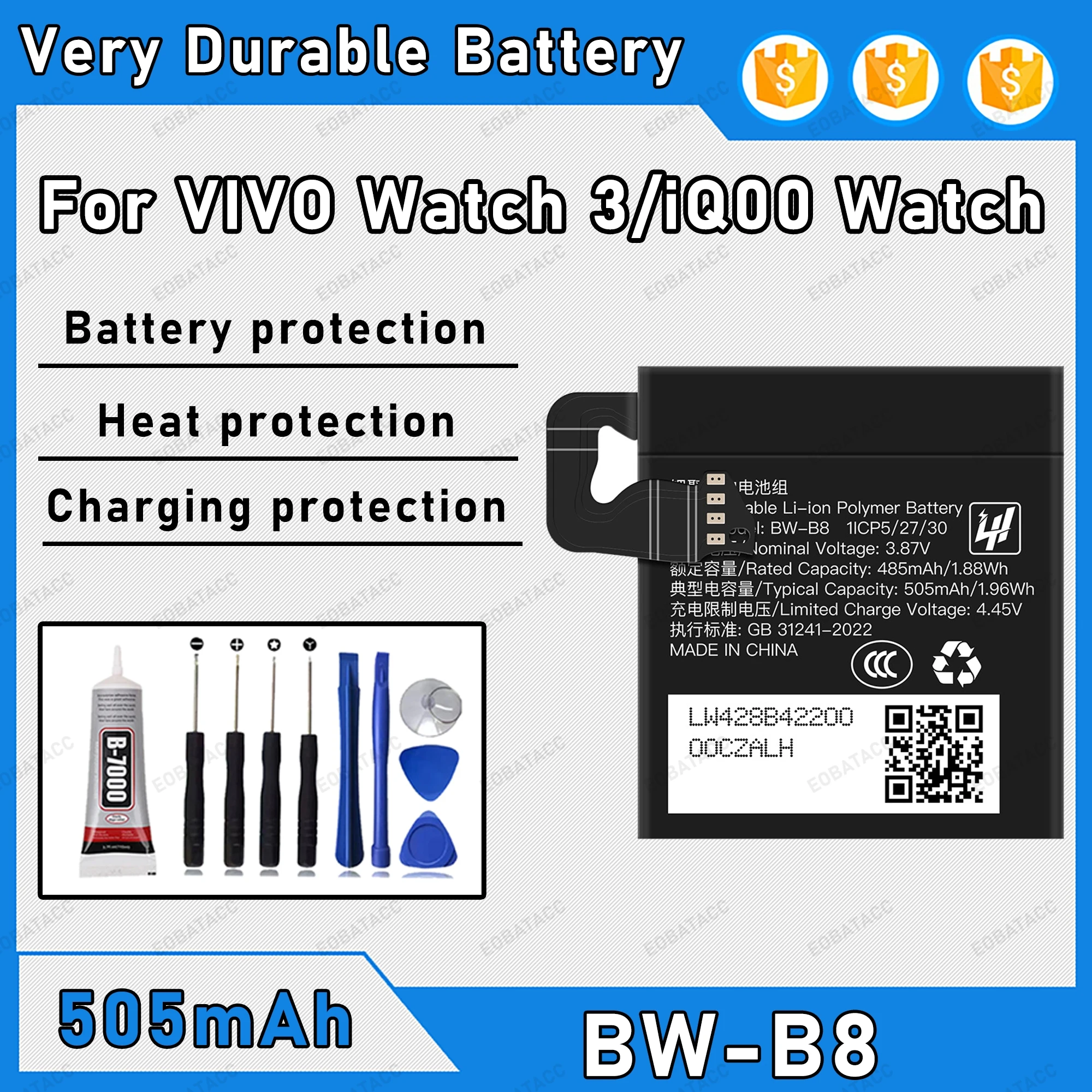 505Mah 100% New BW-…