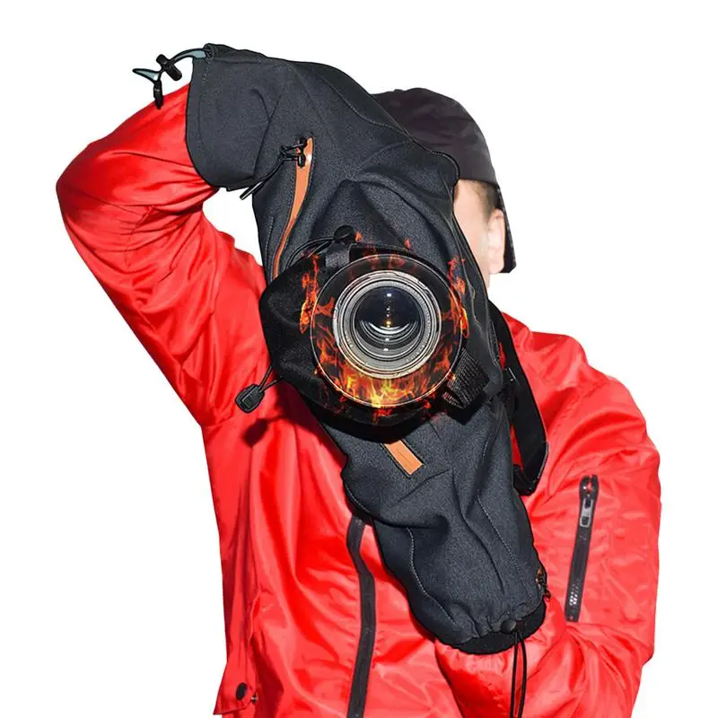 غطاء حراري للكاميرا، غطاء كاميرا للطقس البارد، غطاء معطف دافئ للكاميرا الكهربائية، واقي كاميرا شتوي مقاوم للبرودة