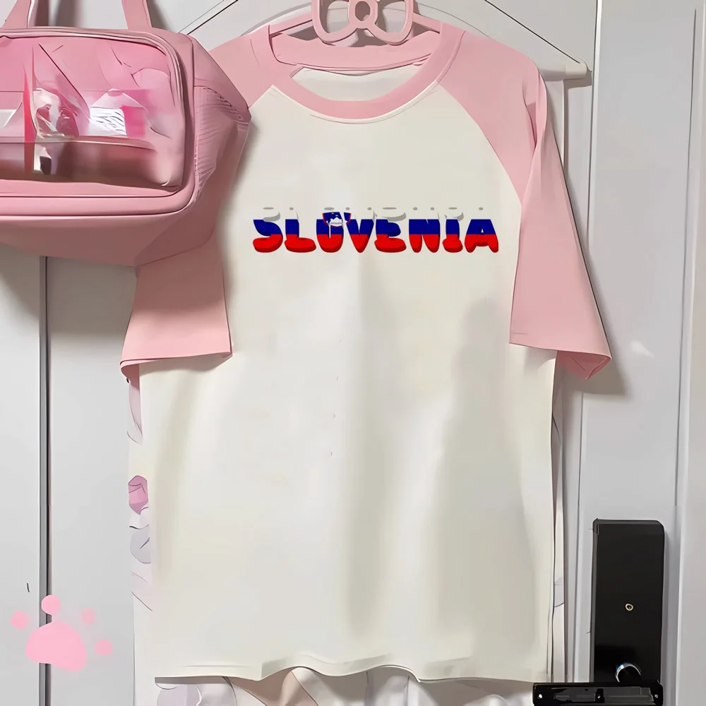 Slovenia tshirt women streetwear printed design pattern top girl funny harajuku clothes