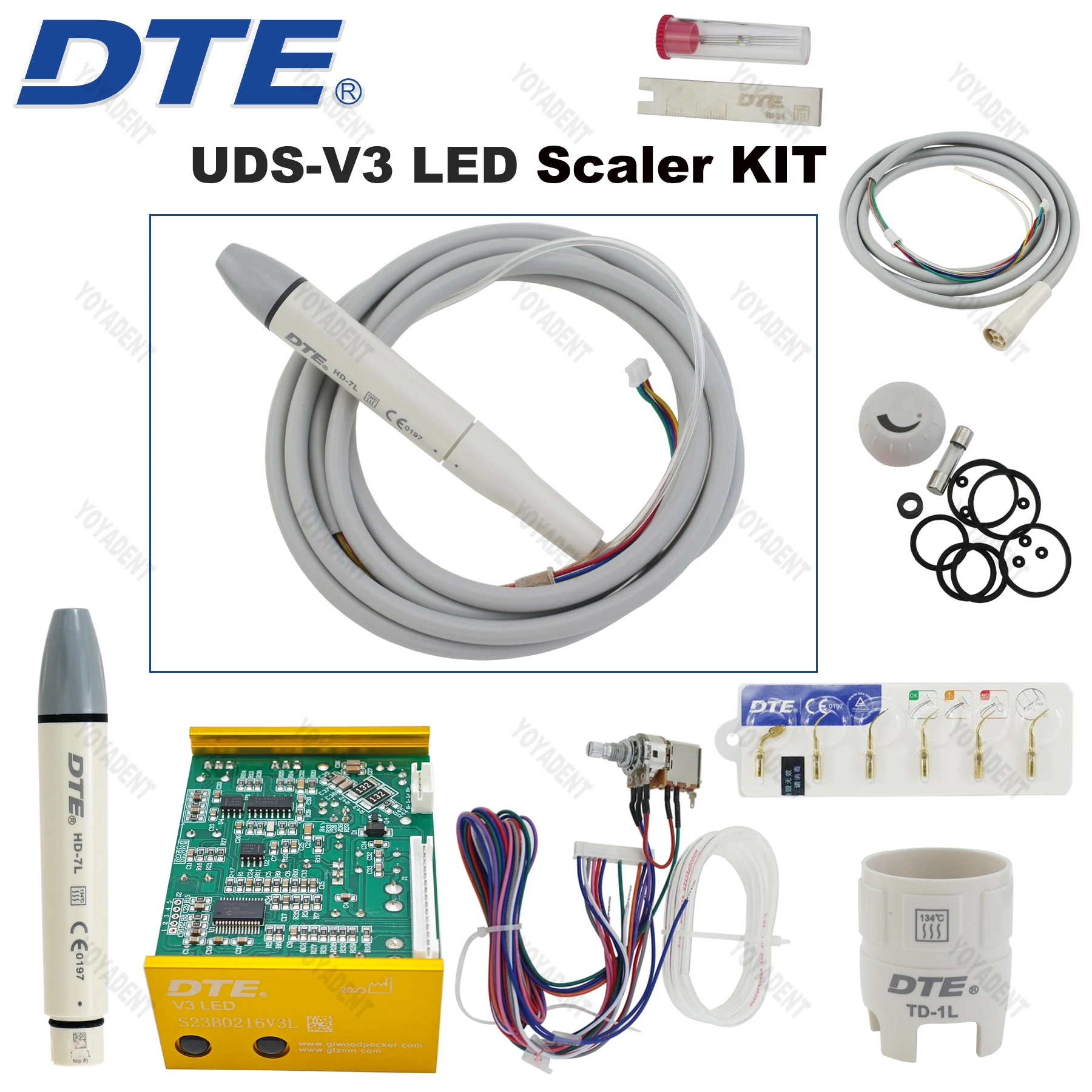 

Woodpecker DTE Dental Ultrasonic Scaler Build-in V3 LED Scaler Handpiece Fit NSK ACTEON SATELEC Dentistry Products