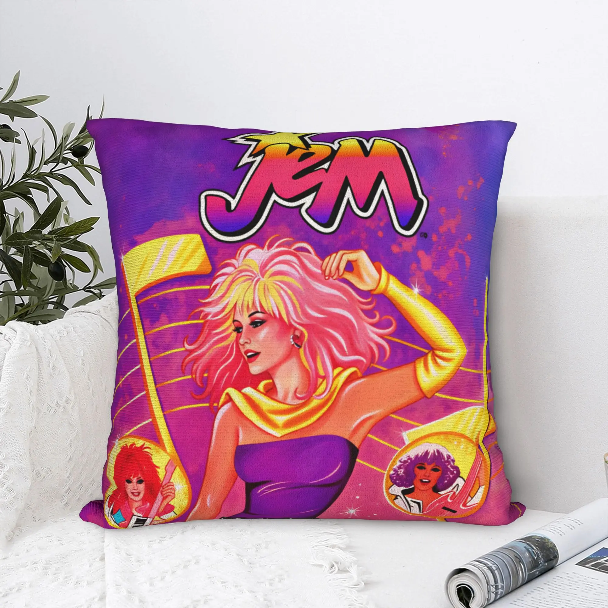 Jem And The Holograms Movie Pillow Cover  Graphic Cushion Cover Morden Pillow Case For Living Room Bed Chair