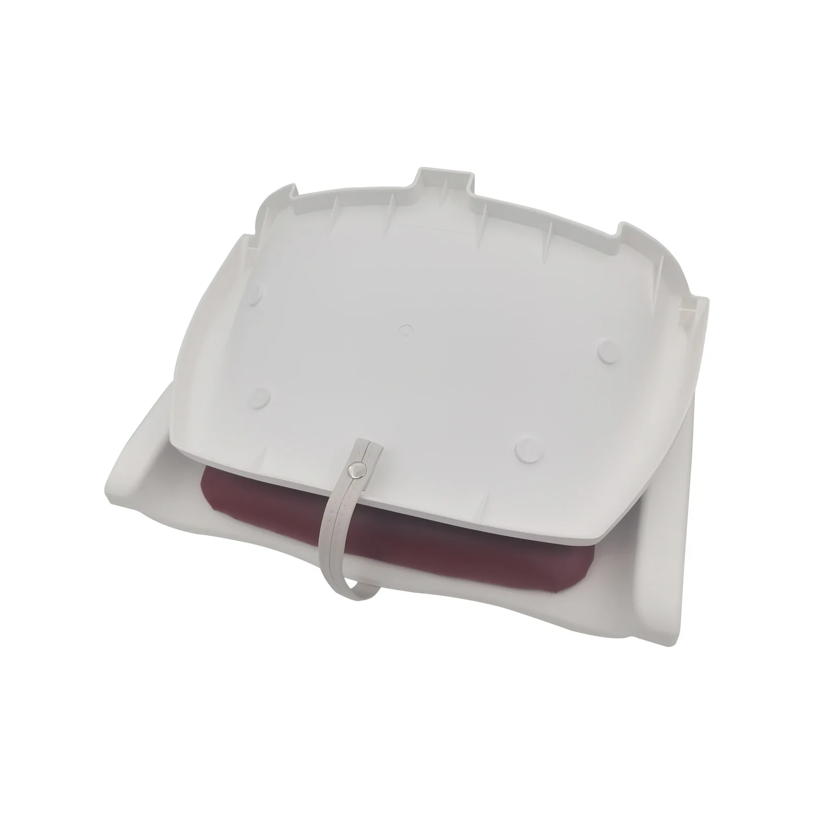 Factory Direct Sale Nylon Foldable Boat Seat, White & Red White Marine Folding Chair for Yacht Vessel
