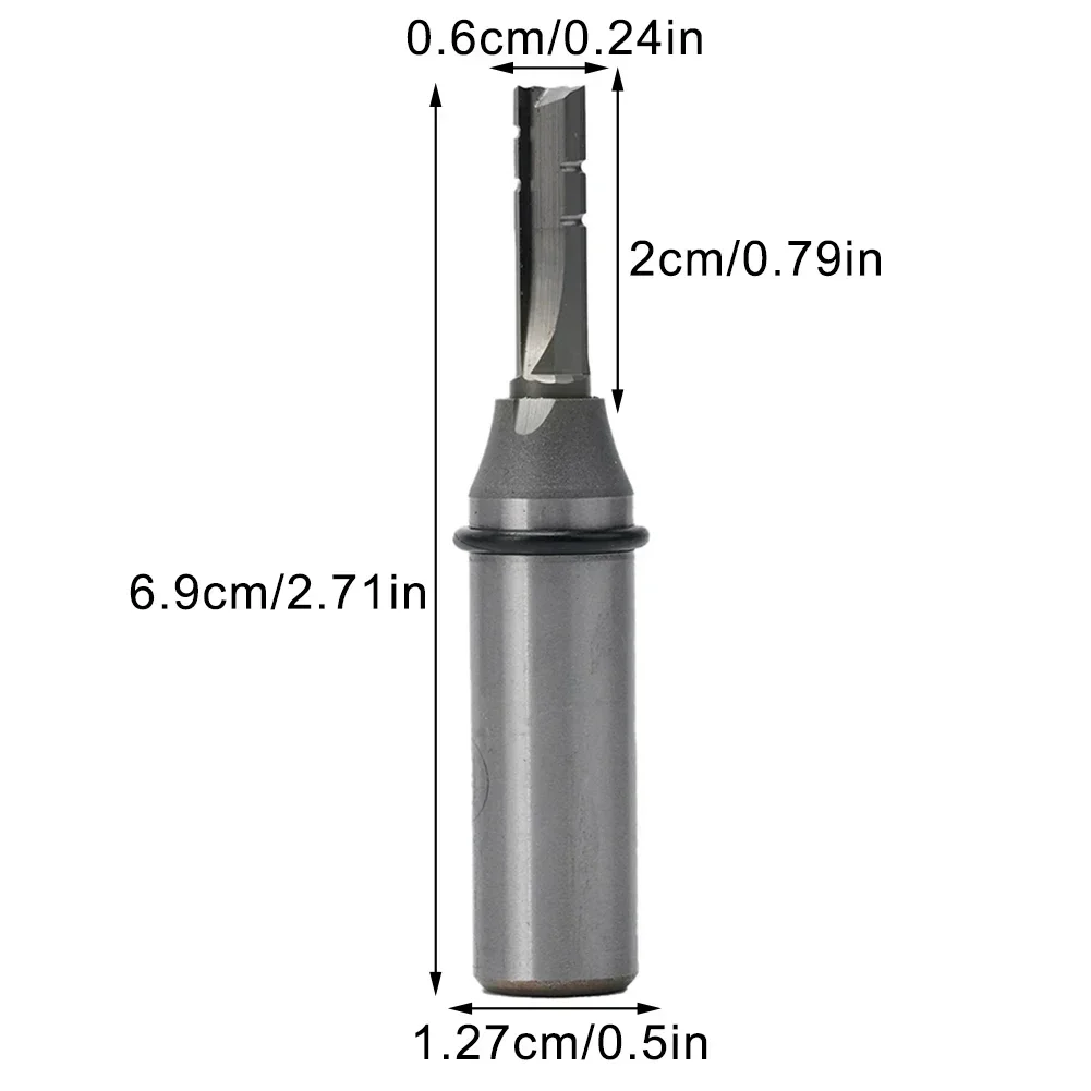 Trimming Slot Bits 3 Flutes Function 6-in-1 Intelligent Cutting Three-edged 1/2 * 6 * 24 Carbide Cutting Straight