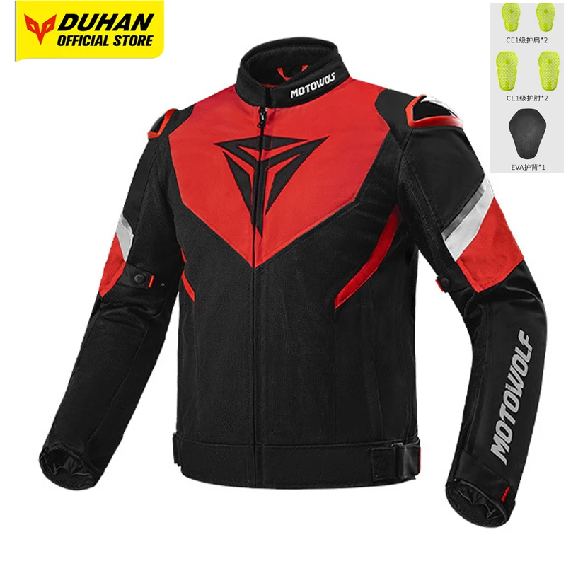 

Motorcycle Jacket Summer Breathable Moto Riding Jacket Wear-resistant Motorbike Jacket Detachable Waterproof Inner Liner
