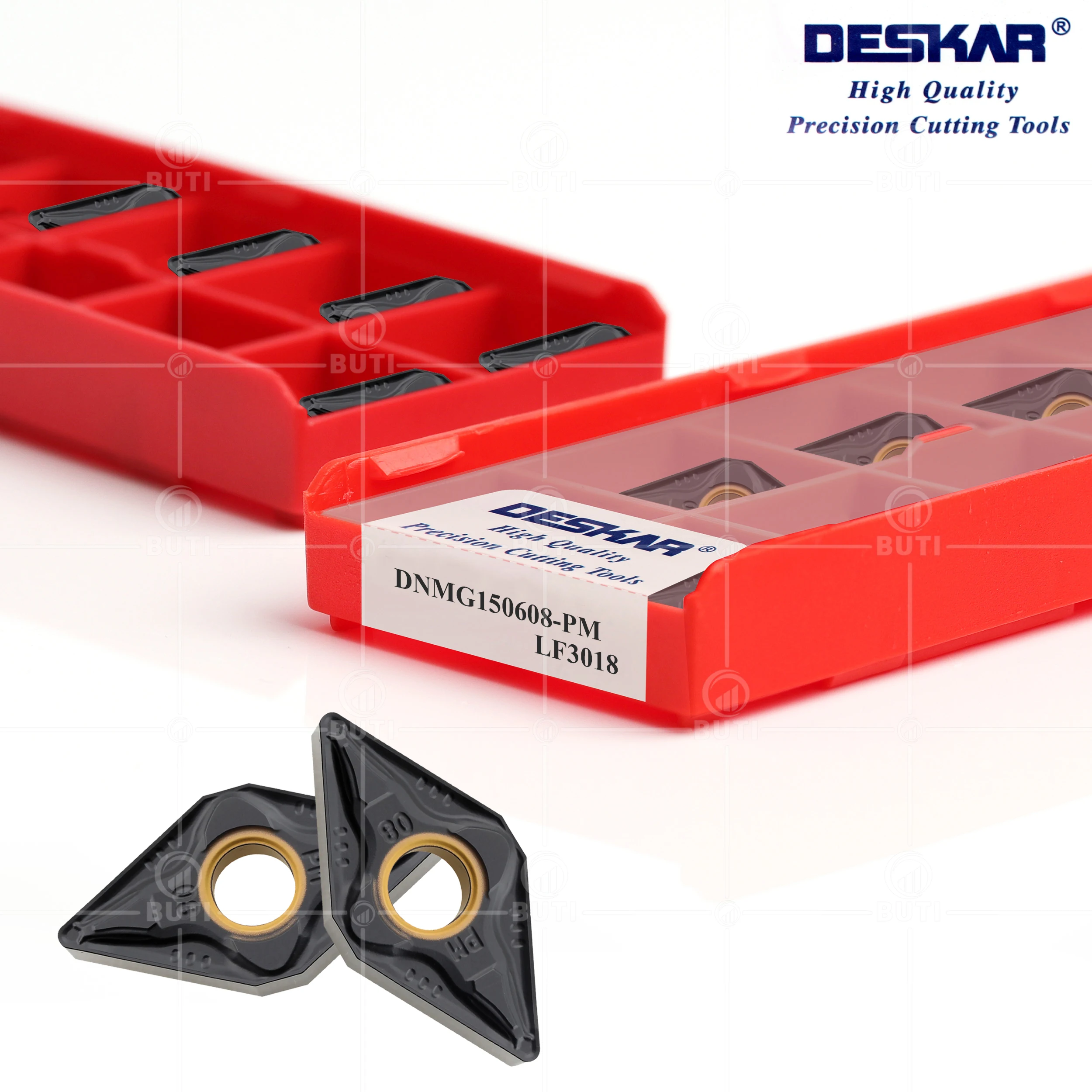 Imagem -02 - Deskar 100 Original Dnmg150608-pm Lf3018 Cnc Torno Cortador Corte Carbide Inserir Ferramenta Peças Ferramenta de Torneamento Adequado para Ferro Fundido