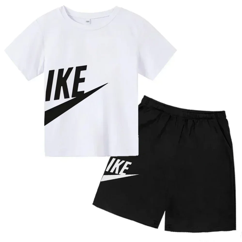 Brand Print Fan Clothes Children Teen T Shirt Suit Summer Top +shorts 2 Pcs Set Short Sleeve Casual Fashion Boys Girls Kid Set