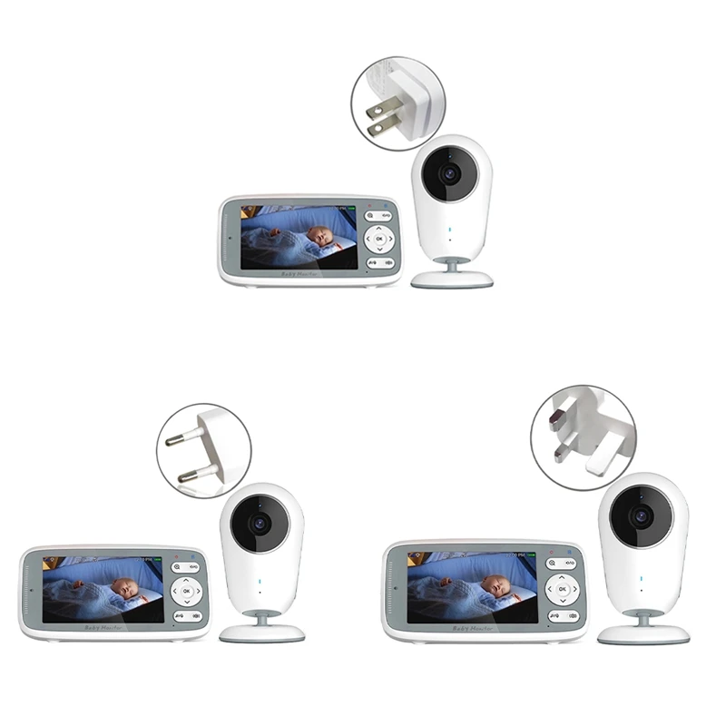 

HFES 4 Inch Video Baby Monitor Camera 3X Digital Zoom Two Way Audio Auto Night Vision HD Security Camera