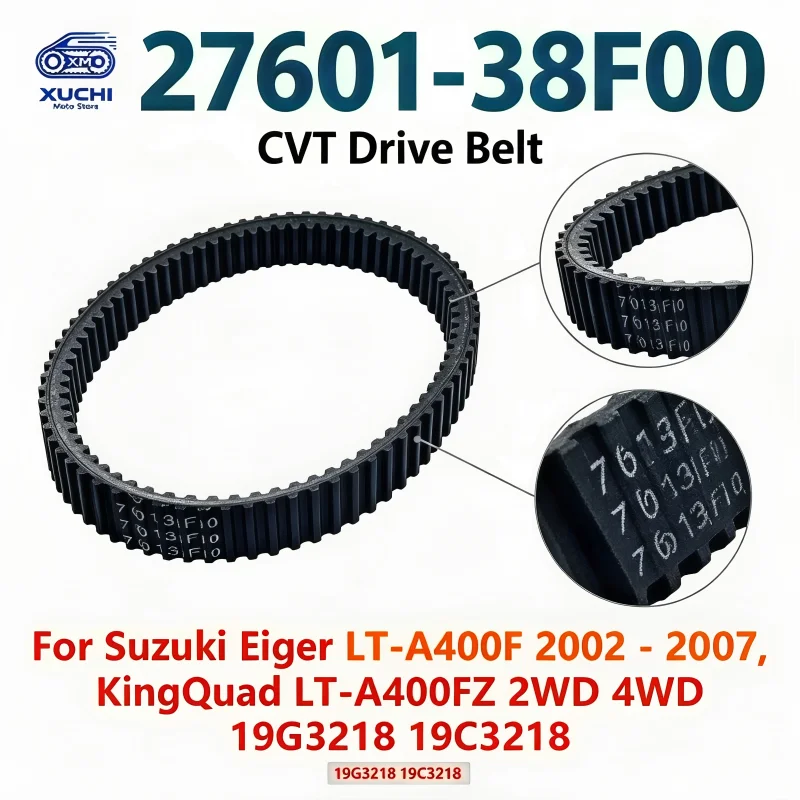 ATV CVT Drive Belt For Suzuki Eiger LT‑A400F 2002‑2007 KingQuad LT‑A400FZ 2WD 4WD OEM 27601‑38F00 19G3218 19C3218