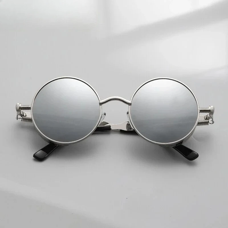 

Round Metal Sunglasses Steampunk Men Women Fashion Eyeglasses Brand Designer Retro Vintage Eyewear UV400 Sun Glasses
