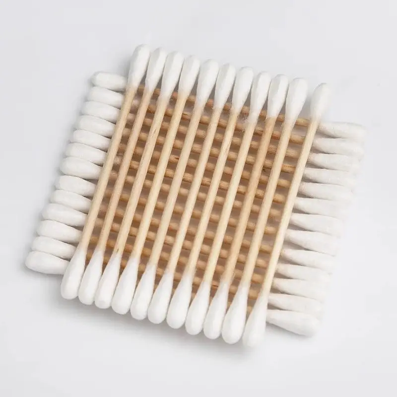 Double-ended Makeup Cotton Pads Wooden Cleaning Tools Disposable Ear Cleaning Sticks Multifunction Beauty Cotton Swabs Cosmetics