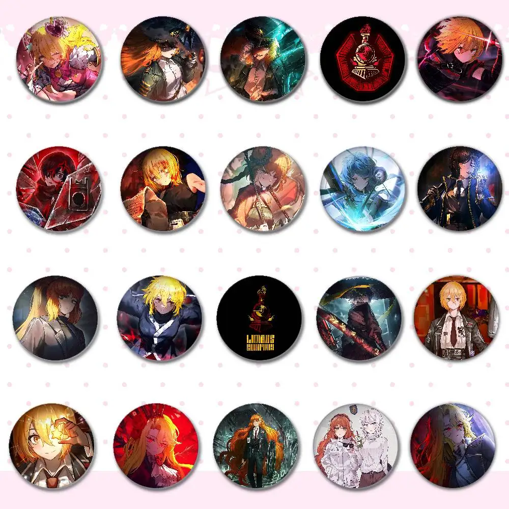 Game L-Limbus Company Abzeichen, runde Brosche, niedliche Cartoon-Idol-Cosplay-Abzeichen, DIY-Rucksack, Kleidung, Schmuck, Anstecknadeln