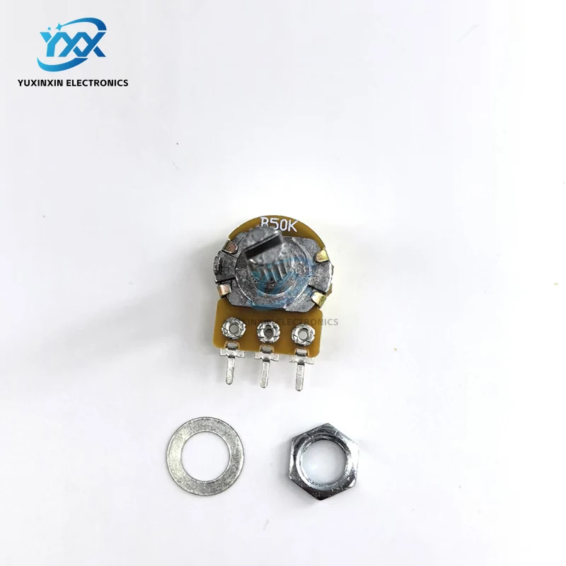 50 قطعة WH148 B 1K/2K/5K/10K/20K/50K/100K/250K/500K/1M واحد الخطي الجهد 3PIN L20 رمح