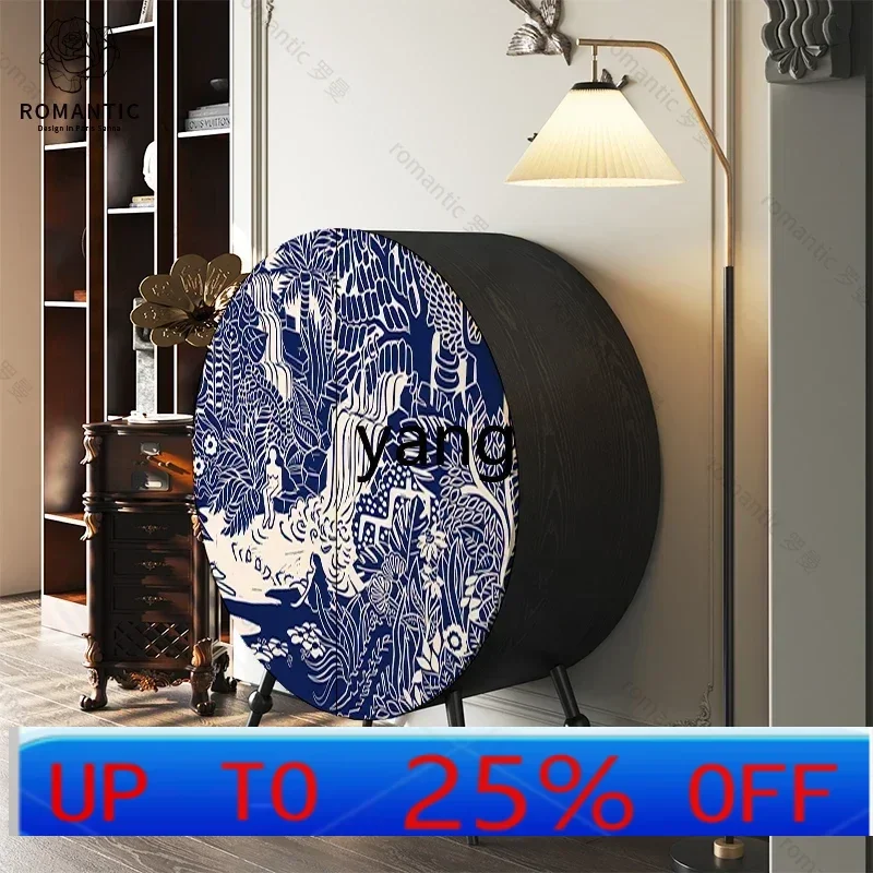 

LH solid wood dining side cabinet household living room decoration vertical cabinet aisle storage entrance cabinet