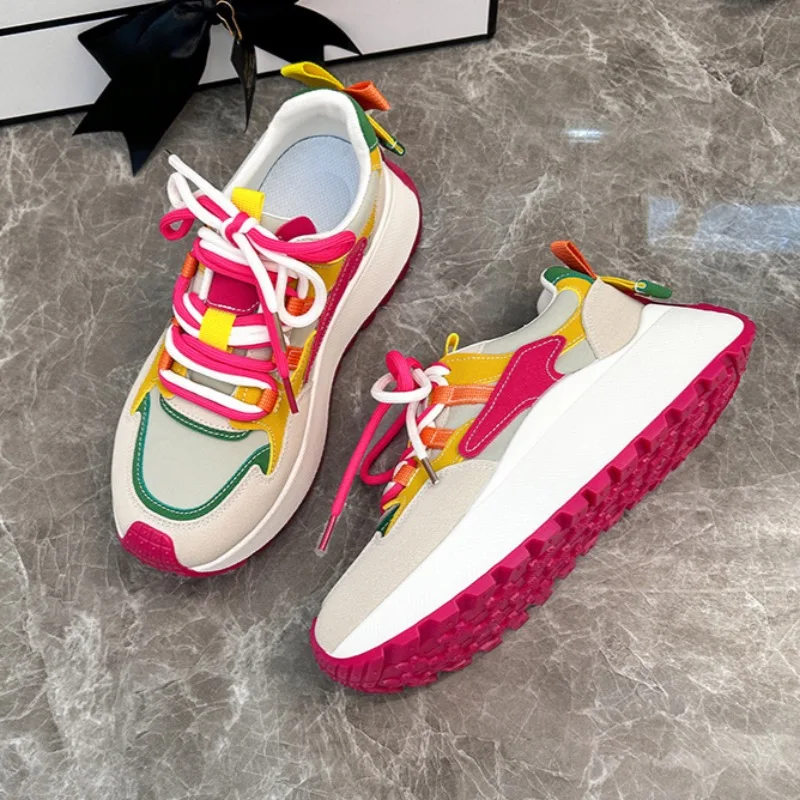 

Sneakers for Women Fashion Colorful Casual Shoes Designer Platform Shoes for Women Height Increasing Sports Shoe Ladies Trainers