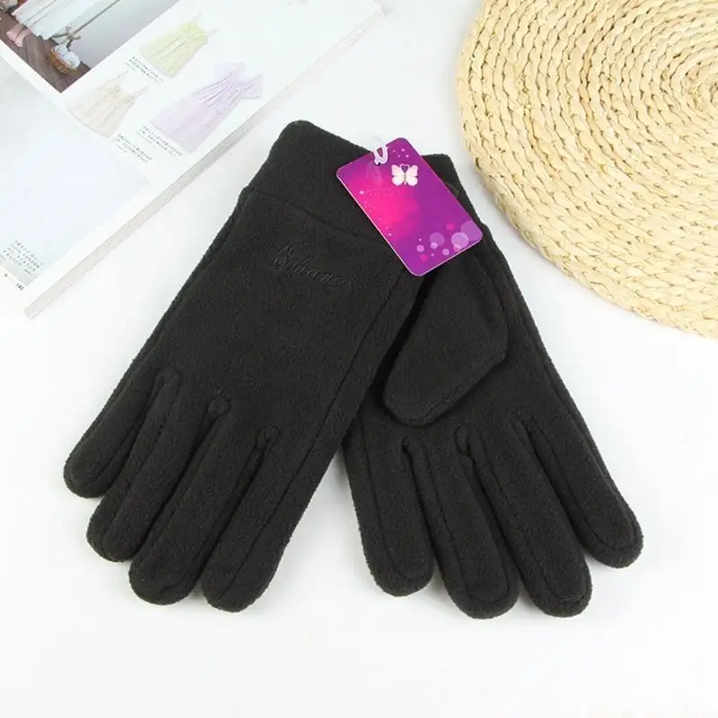 

31BE Outdoor Sports Running Elastic Gloves Skiing Mitten Men Winter Fleece Gloves