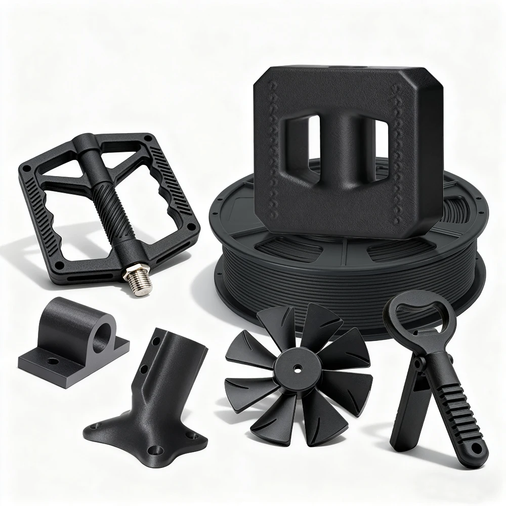 PA ナイロン カーボンファイバー フィラメント 1.75mm 300g PA-CF 3D プリンターフィラメント 耐熱性 高靭性 ブラック 3D プリンター材料