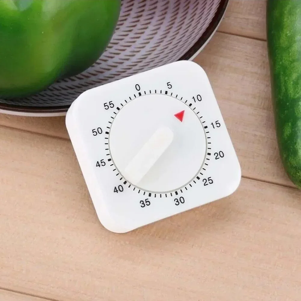 1pc Alarm Mechanical Timer Timer Tool Game Timer High Quality Kitchen Tools Mechanical Reminder Square 1 Hour/60 Mins Tools Part