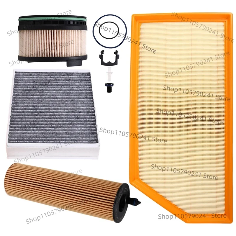 4PCS Air Filter Set A6540940004 A6541801100 A6540920005 A1668300018 for Diesel Sedan Wagon 2016-2023