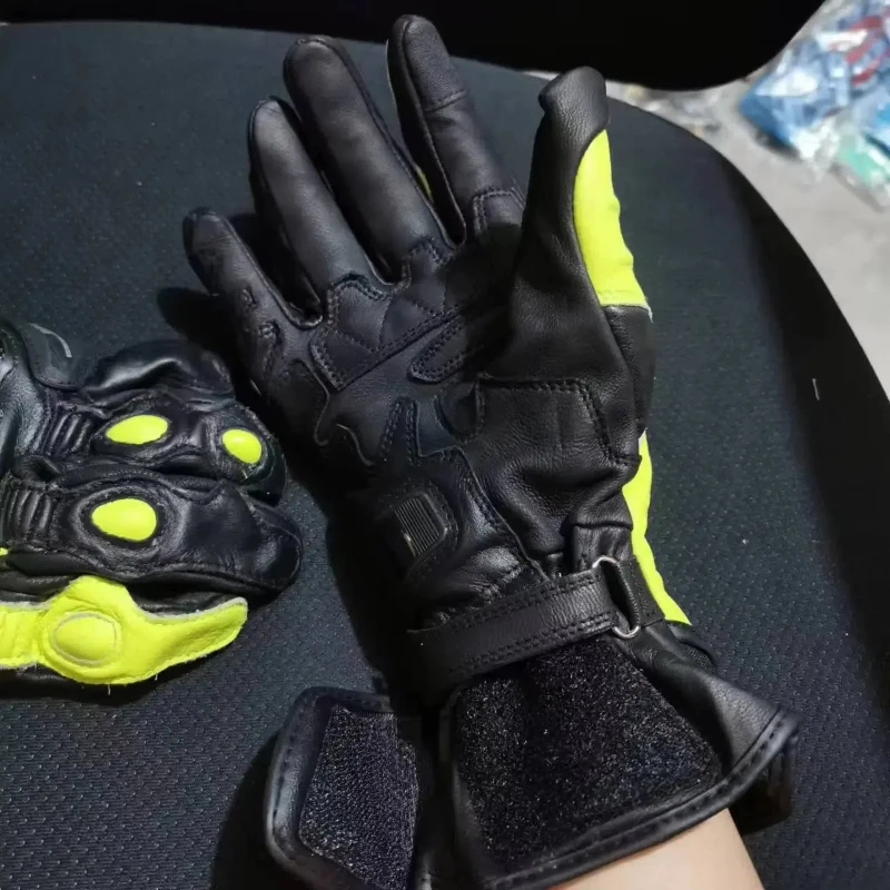 New Motorcycle Riding Gloves for Men and Women, Anti Fall Racing Motorcycle Equipment, Cowhide Wear-resistant Gloves