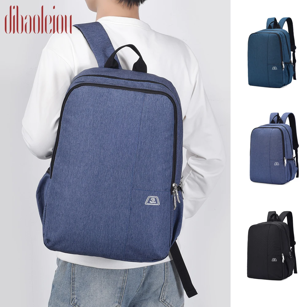 Student Backpack Large Capacity Travel Backpack Office Computer Bag Solid Color High School Students Leisure Backpack