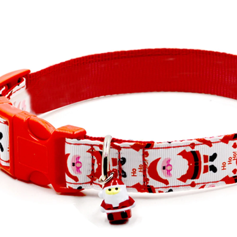 

2 Pcs Pet Collar Decoration Accessories Dog Fashion Santa Claus Collars Tie Out