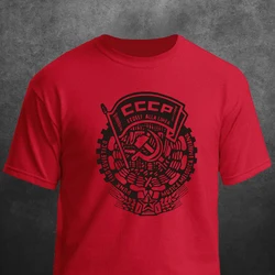 T Shirt Man CCCP Music Punk Rock Soviet Red Star Summer Casual Printing Short Comfortable O-neck