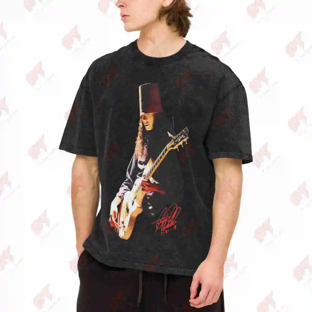 Buckethead Guitar Legend Vintage Washed Tee Pure Cotton T-Shirt