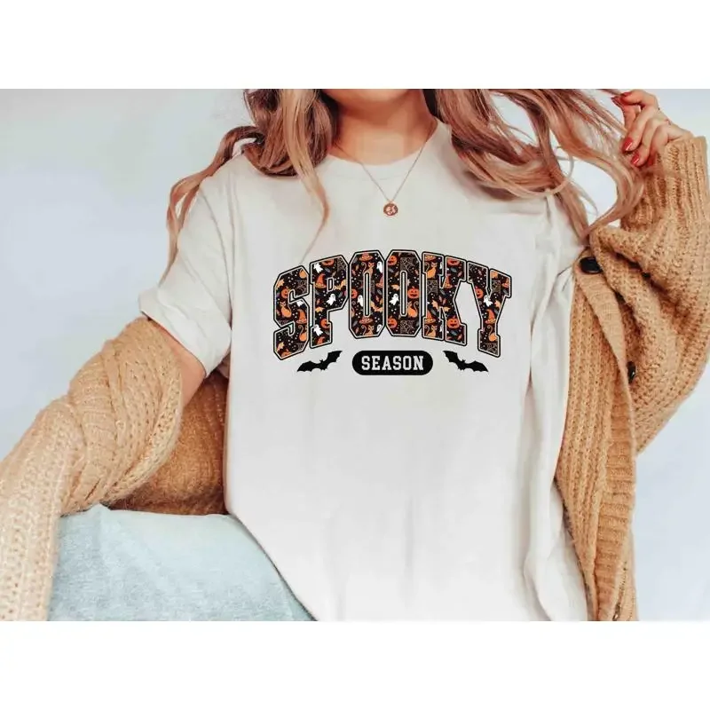 

Spooky Season T Shirt Ghouls Boo Fall Ghost Halloween Witch Party SweaT
